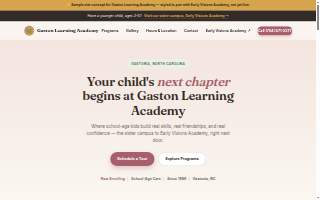 Gaston Learning Academy website