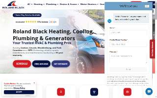 Roland Black Heating, Cooling, Plumbing & Generators website