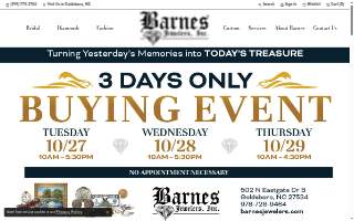 Barnes Jewelers website