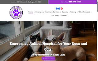 All Paws Pet Emergency Hospital of Graham website