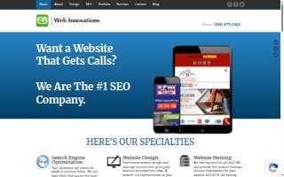 CB Web Innovations website