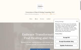 Cornerstone of Hope & Healing Counseling PLLC website