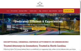 Clifford and Harris Trial Lawyers of Greensboro website