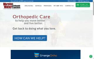 Murphy Wainer Orthopedic Specialists now EmergeOrtho Greensboro Orthopedic Clinic website
