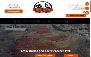 Overbey's Septic Tank Service website