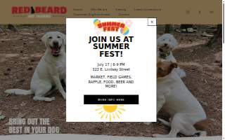 Red Beard Dog Training website