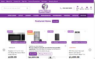 Appliances Superstore website