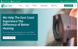 East Coast Hearing and Balance website