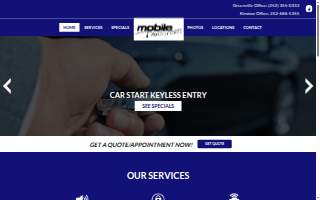 Mobile Autosports website
