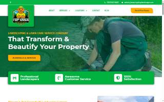 Top Dogs Landscape and Lawn Care website