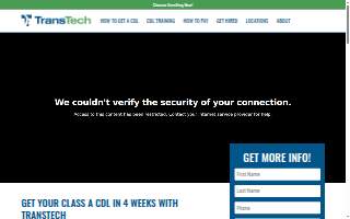 TransTech CDL Training of Greenville website