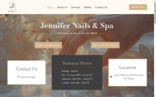Jennifer's Nails & Spa website