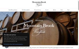 Mountain Brook Vineyards at Emerald Isle website