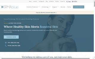 DermaBlue Hendersonville website