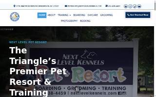 Next Level Kennels Pet Resort website