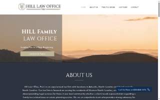 Hill Family Law Hendersonville website