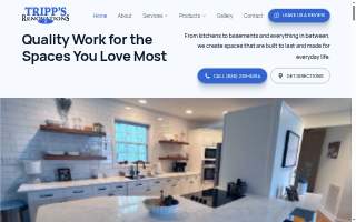Tripps Renovations website