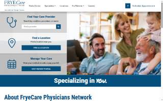 FryeCare Women's Services website