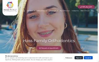 Hass Family Orthodontics website