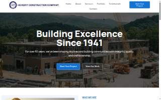 Hickory Construction Co website