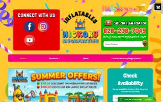 Hickory Mega Parties website
