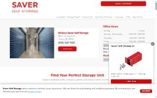 Hickory Saver Storage website