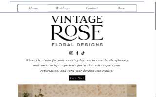 Vintage Rose Floral Designs website