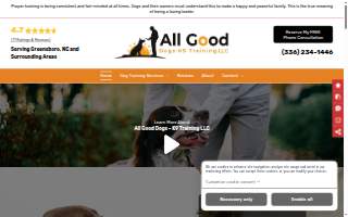 All Good Dogs - K9 Training LLC of High Point website