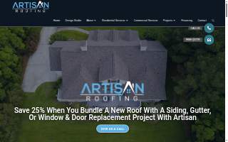 Artisan Roofing Company website