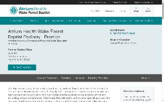 Atrium Health Wake Forest Baptist Podiatry - Premier website
