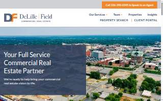 DeLille | Field Commercial Real Estate website