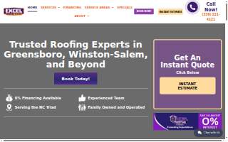 Excel Roofing Solutions High Point website