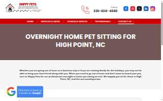 Happy Pets In-Your-Home Pet Sitting website