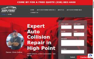 High Point Body & Paint website
