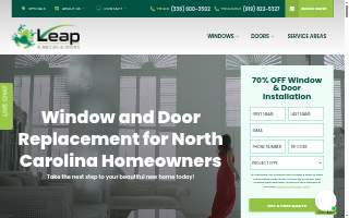 Leap Windows, Doors & More of High Point website