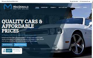MacDonald Motor Sales website
