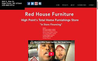 The Red House Furniture Store website