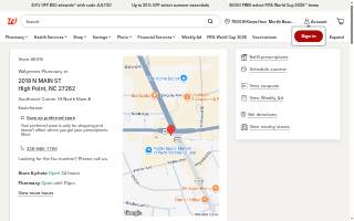 Walgreens Pharmacy website