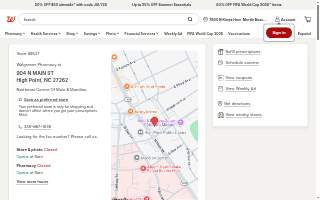 Walgreens Pharmacy website