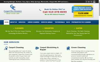 Carpet Pro Cleaners website