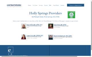 Cornerstone Counseling & Wellness of Holly Springs website