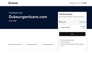 Duke Urgent Care Holly Springs website
