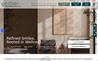 Gather Orthodontics website
