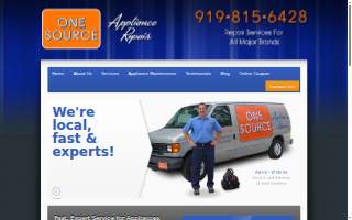 One Source Appliance Repair of Holly Springs website