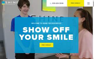 Shine Orthodontics website
