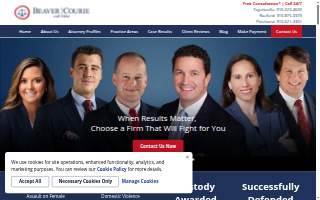 Beaver Courie Attorneys at Law website