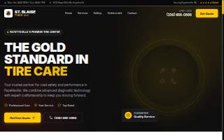 St. Blaise Tires LLC #2 website