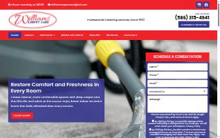 Williams Carpet Care of Hope Mills website