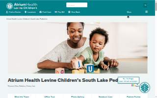Atrium Health Levine Children's South Lake Pediatrics of Huntersville website