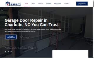 Charlotte Garage Door Repair, LLC website